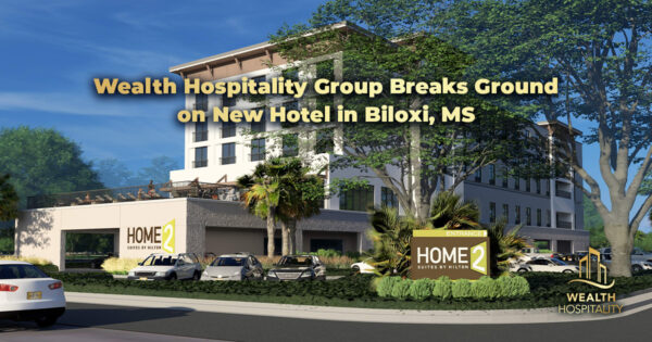 Rendering of new Home2 Suites by Hilton in Biloxi, opening 2025 – Wealth Hospitality Group development