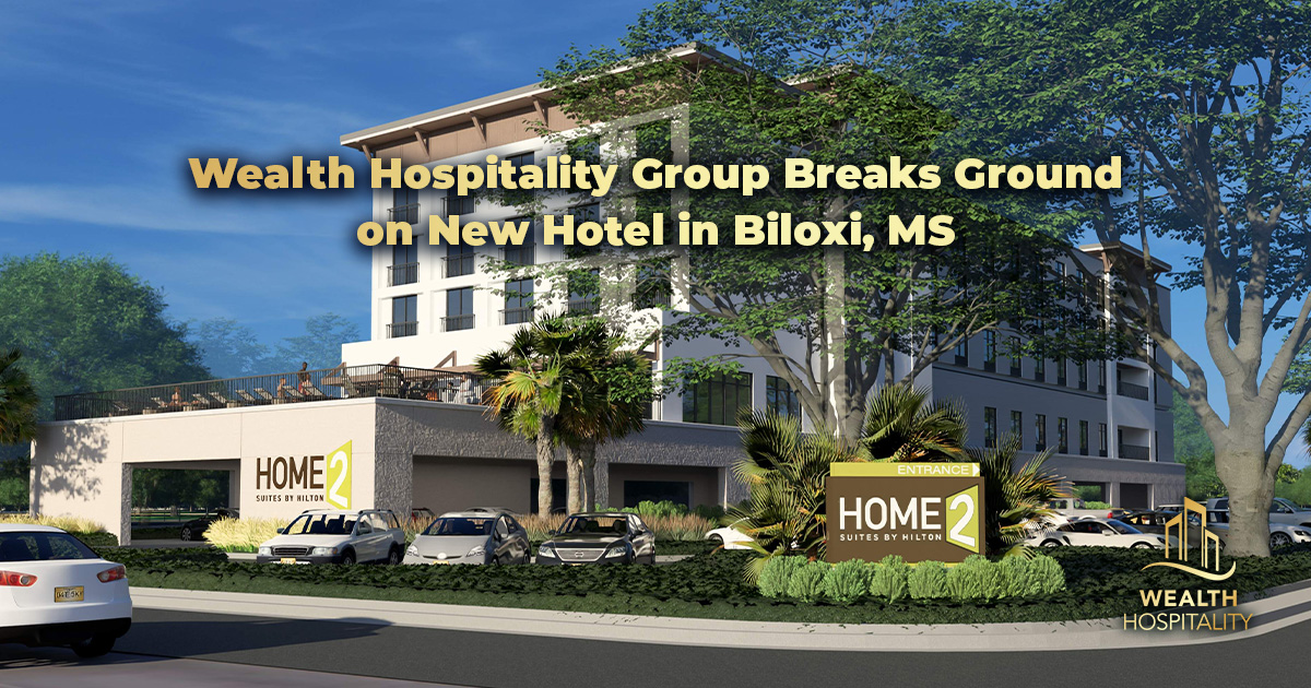 WH – BLOG – Breaking Ground in Biloxi Rendering of new Home2 Suites by Hilton in Biloxi, opening 2025 – Wealth Hospitality Group development